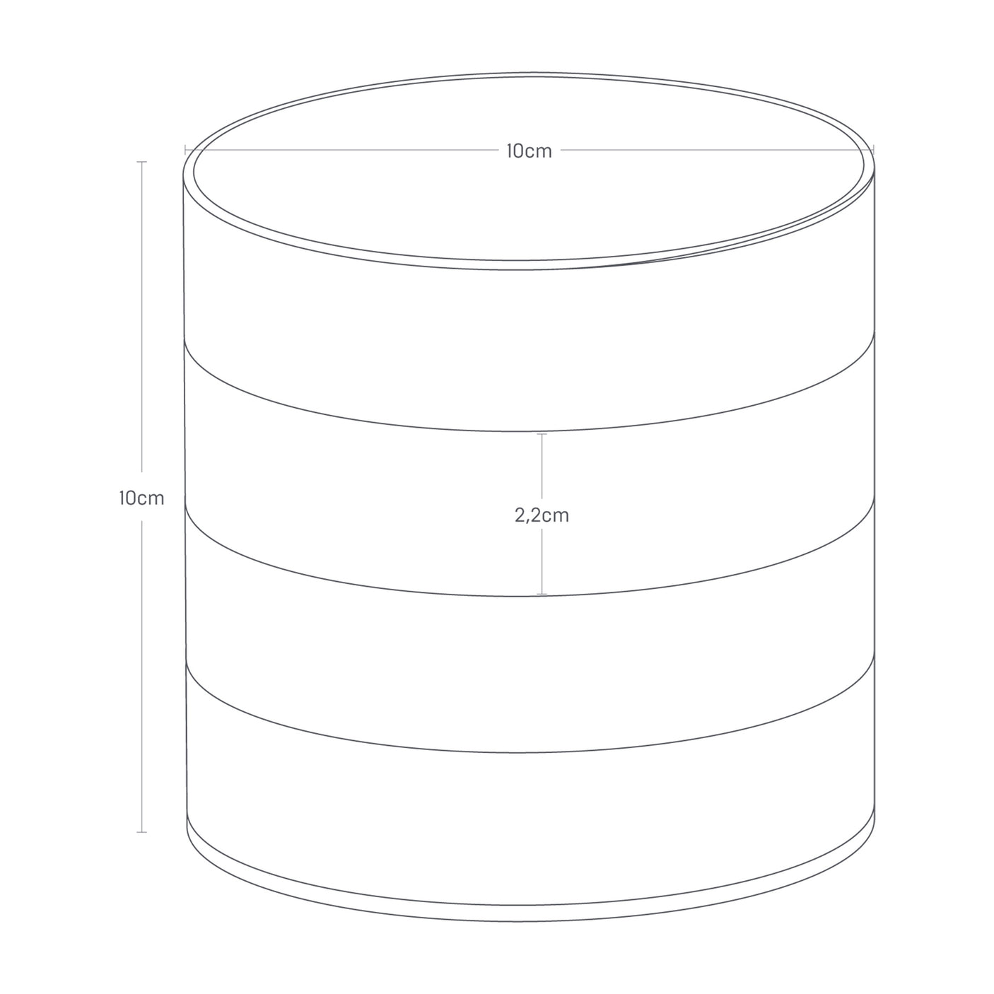 Roterbare smykkebokser sort 10 x 10 cm