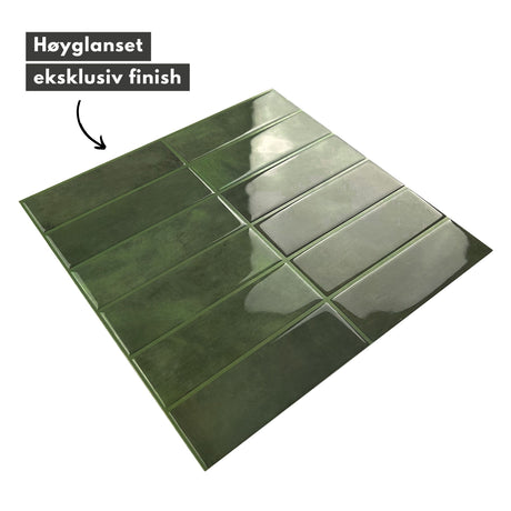 Adelina gröna självhäftande väggplattor