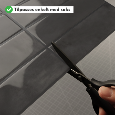 Adelina antracit silkesmatt självhäftande väggplattor