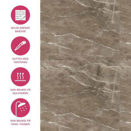 Havana flis vareprøve som viser detaljerte åretegninger og glansfull overflate.