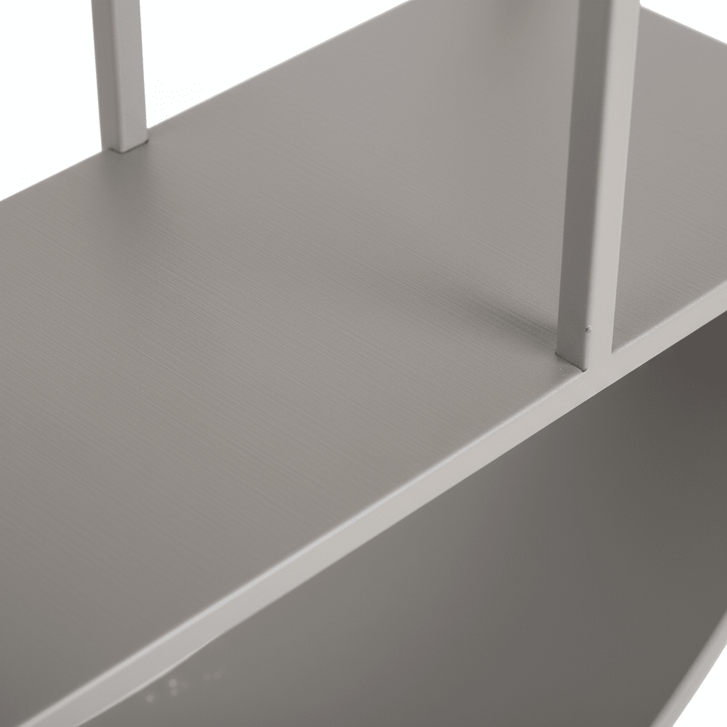 Feira vegghylle oval stål kjølig grå 35 x 15 x 60 cm