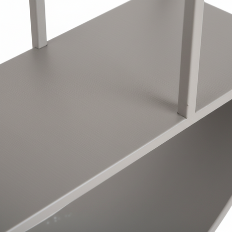 Feira vegghylle oval stål kjølig grå 35 x 15 x 60 cm