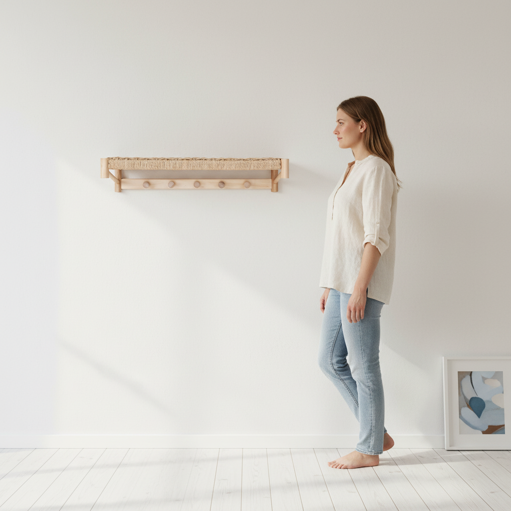 Abano entréhylle stylet med kurver og dekor