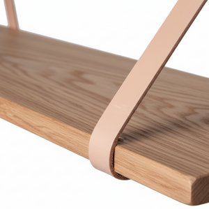 Forno hylle natur brune skinnstropper 80 x 20 cm