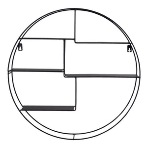 Genk vegghylle stål sort diameter 47 x 10 cm - Lindas Dekor