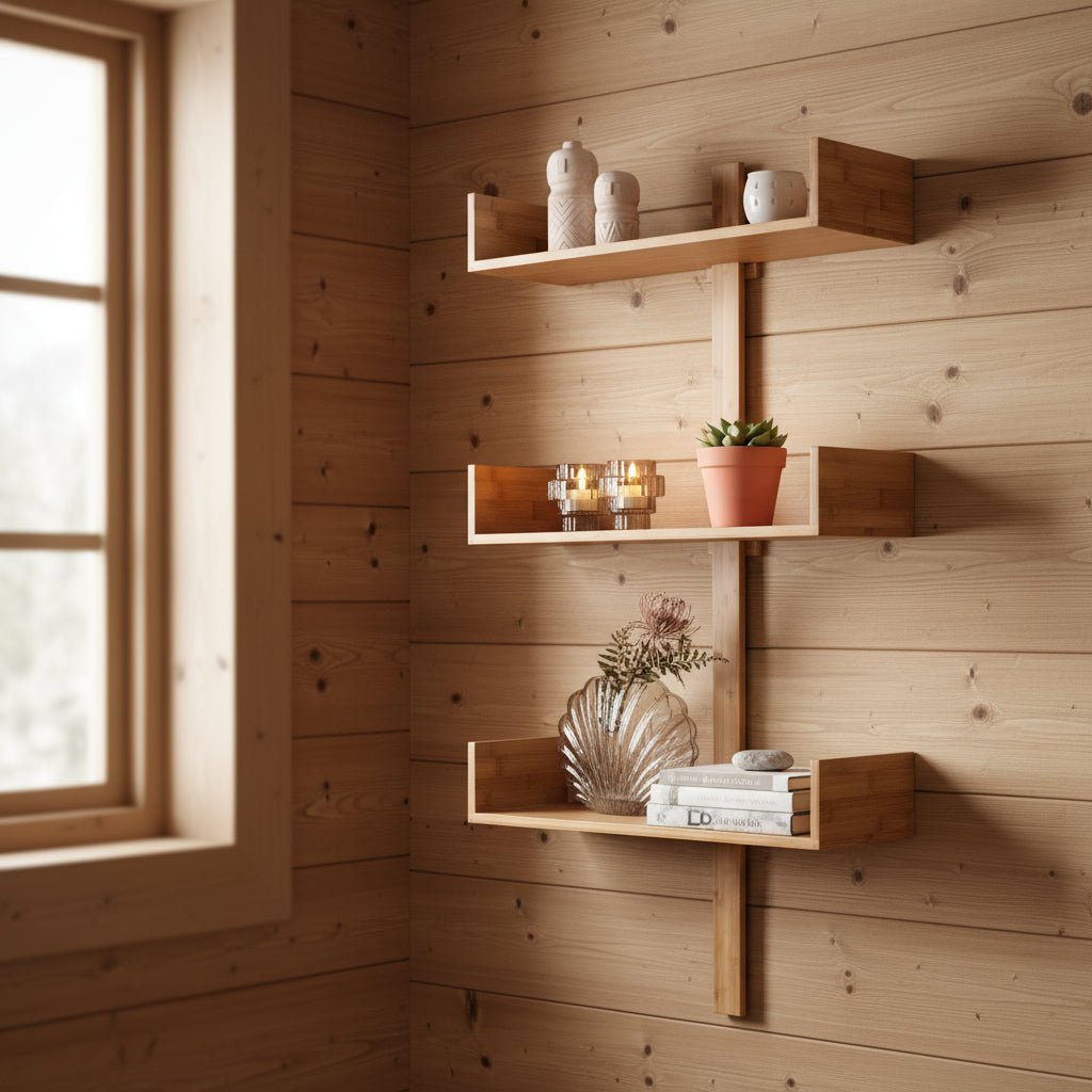 Villa vegghylle bambus natur 50 x 102 cm - Lindas Dekor