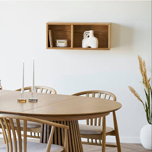 Oshawa vegghylle eikefiner natur 71 x 20 x 30 cm - Lindas Dekor