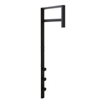Trento vägghängd klädställ i svart metall 82 cm
