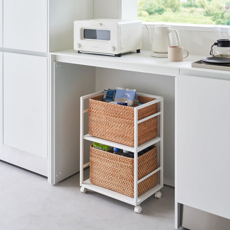 Tower skjult oppbevaringsvogn med hjul – fleksibel oppbevaring i små rom.