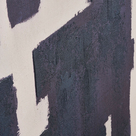 Edna veggbilde på lerret med håndmalte detaljer beige og blå 100x150 cm