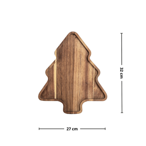 Tjock julgran naturfärgad akazia 32 x 27 x 2 cm