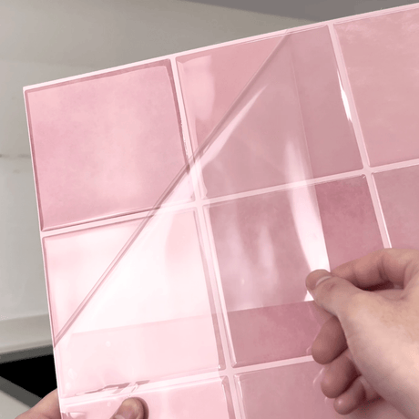 10-pk Torine Rosa selvklebende veggfliser - Lindas Dekor Veggfliser