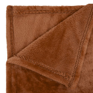 Flanellpledd terrakotta 130 x 180 cm - Lindas Dekor Pledd
