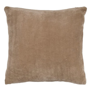 Linfarvet pyntepude i blød flanell til sofa