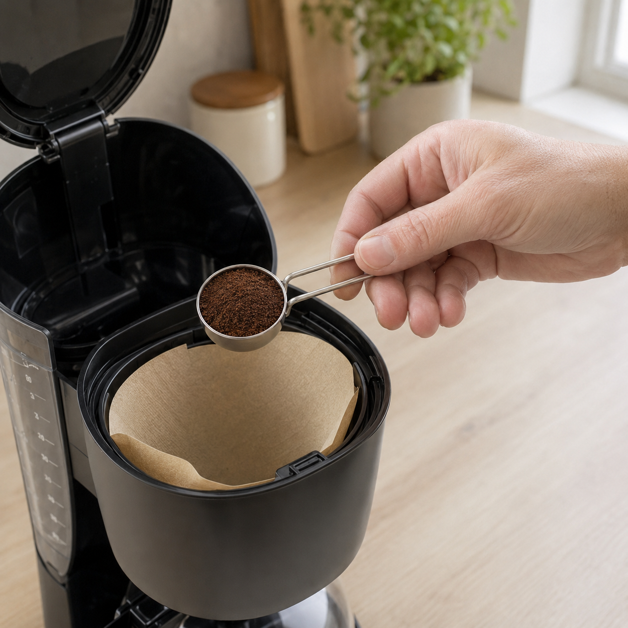 Smart kaffemål sikrer rett mengde kaffe i trakteren 