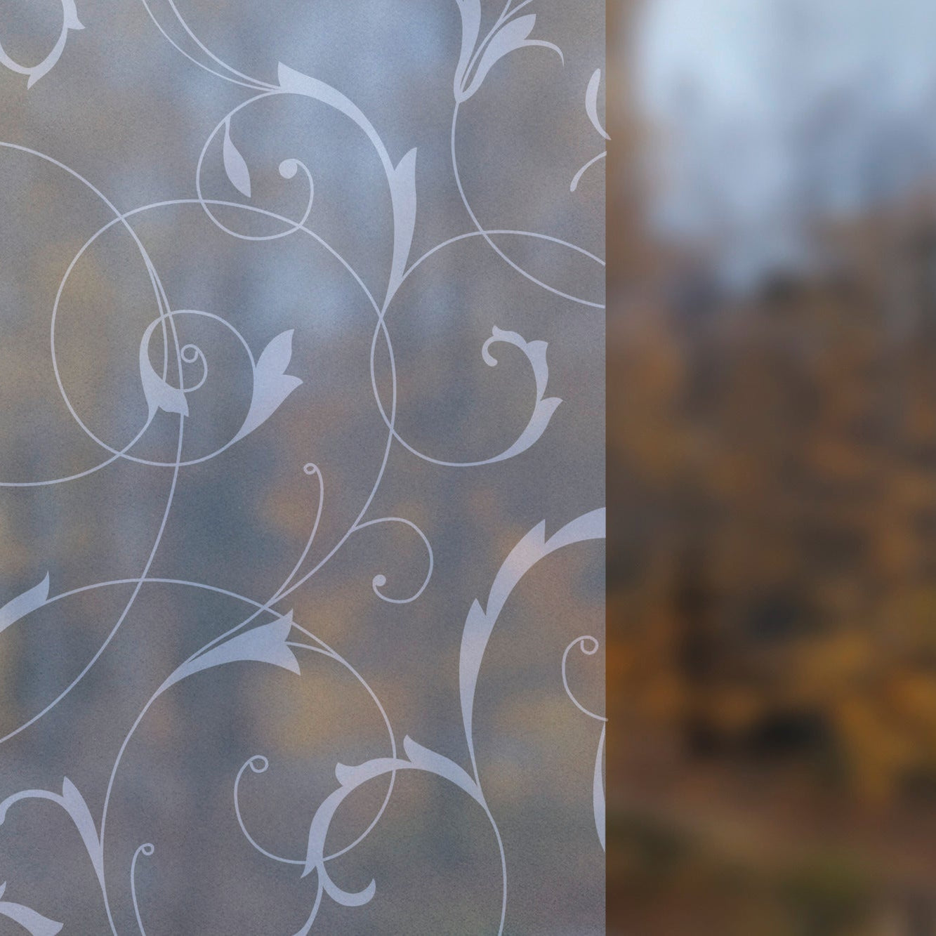 Static Scroll Flower vindusfolie