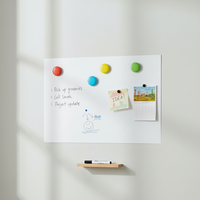 Magnetisk whiteboardfolie 4 magneter + penn 45 x 100 cm