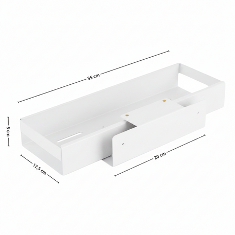 Plassbesparende uttrekkbar hylle 35 cm til rengjøringsmidler og matvarer