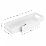 utdragbar hylla smal vit 35 x 12,5 cm