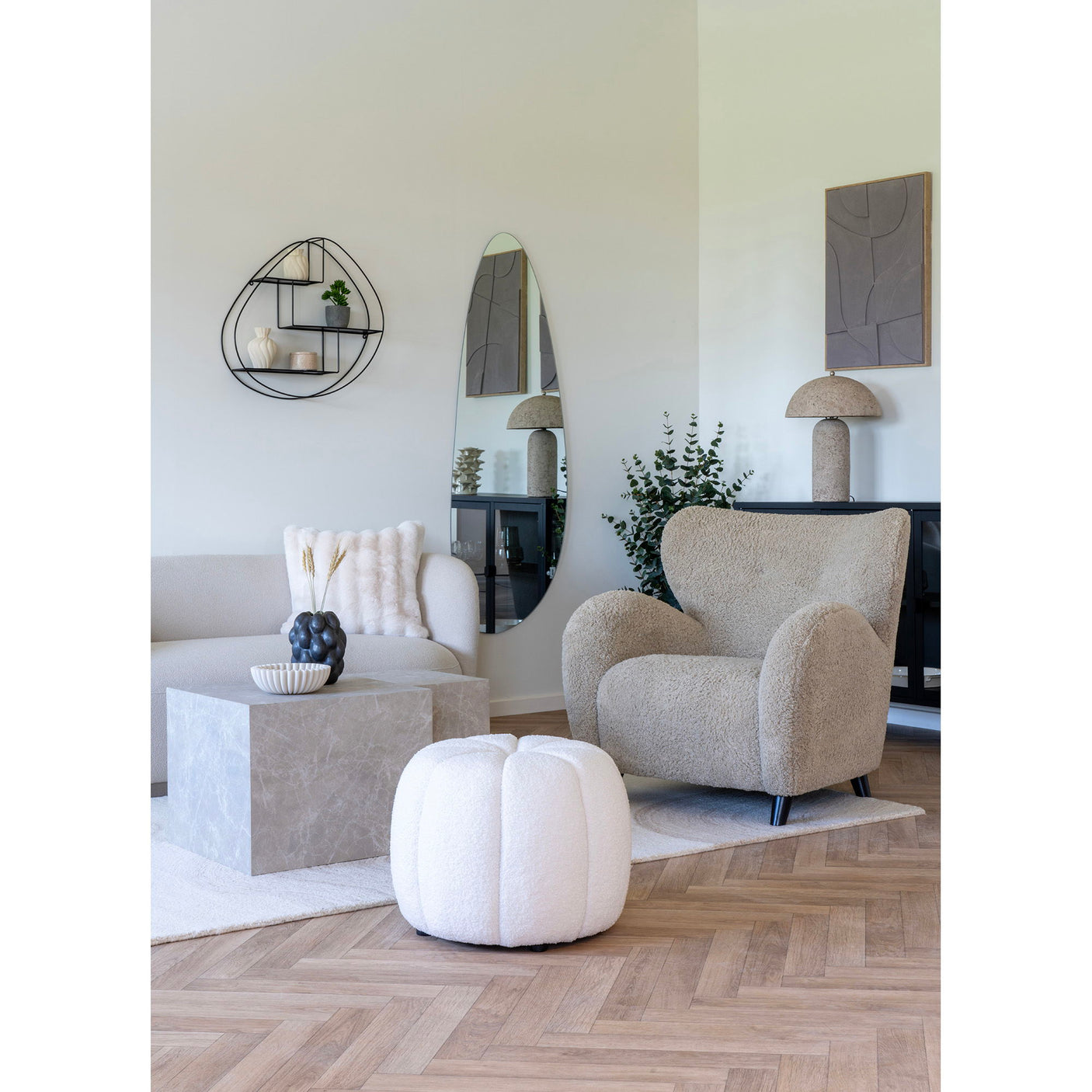 House Nordic Astley bordlampe, stone grey