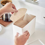 Förvaringsbox för kaffefilter och kaffetillbehör vit