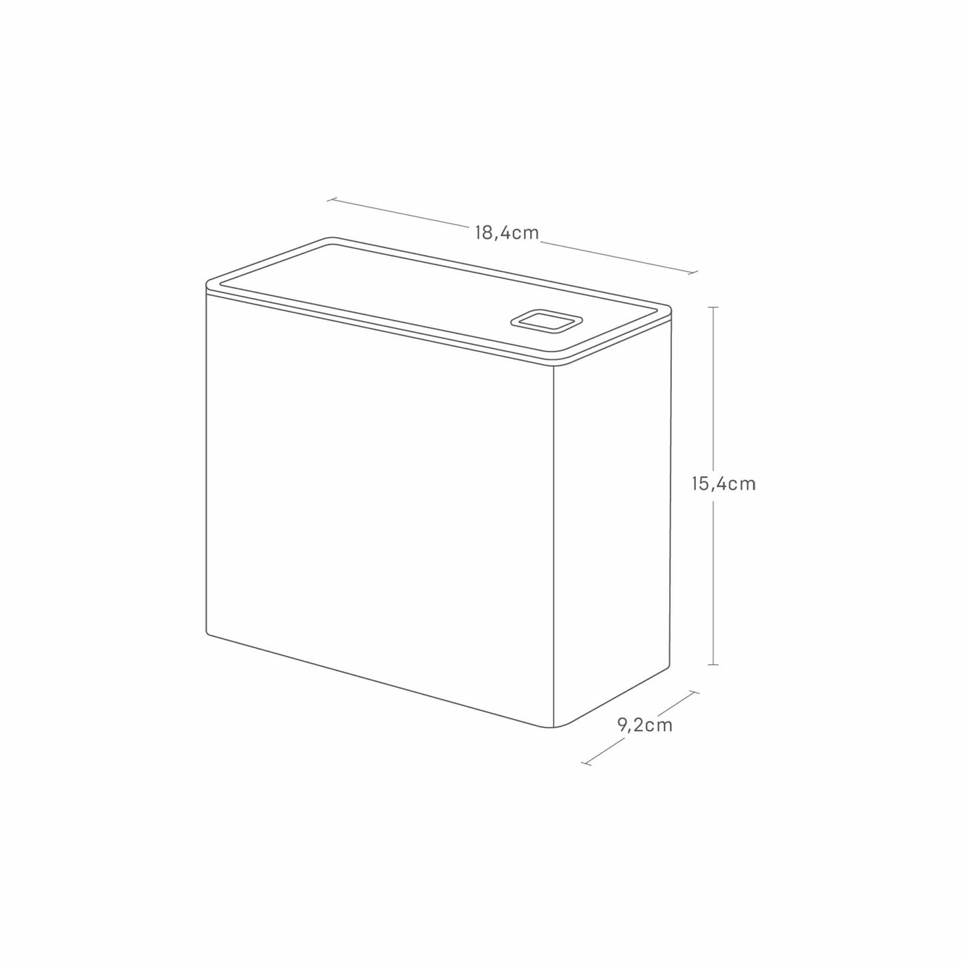 Kompakt kaffeboks i stilrent design, perfekt for kjøkkenbenken eller skapet.