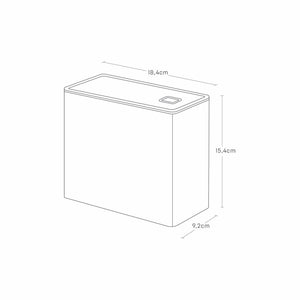 Kompakt kaffeboks i stilrent design, perfekt for kjøkkenbenken eller skapet.