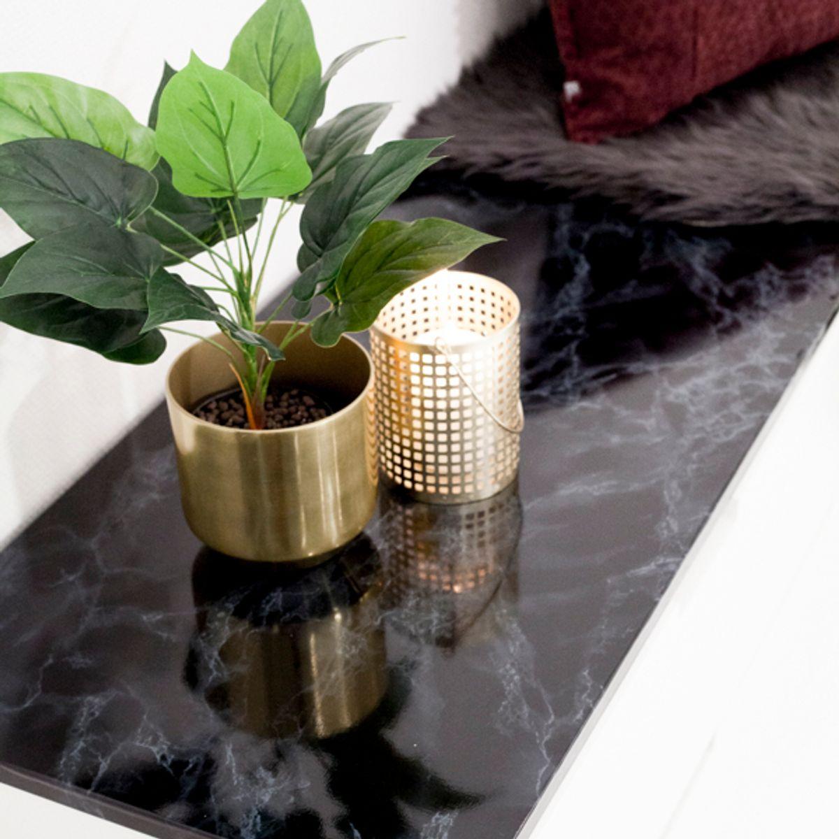 Prov: Marmor svart/blå kontaktplast