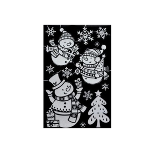 Julestickers snømenn og vinterdyr 2 design, 50 x 32 cm