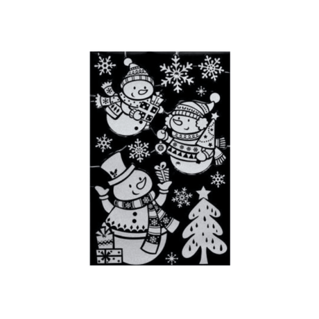 Julestickers snømenn og vinterdyr 2 design, 50 x 32 cm - Lindas Dekor Wallstickers