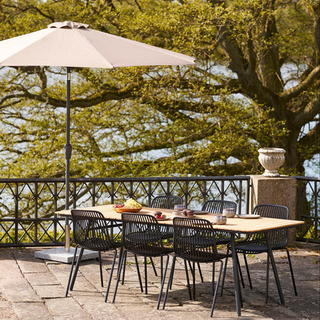 Branson stol med UV bestandig polypropylen i mørk finish