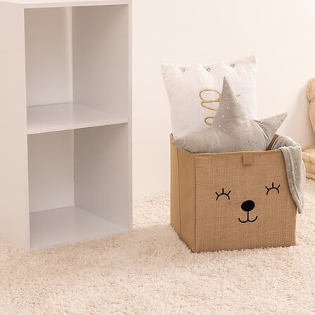 Oppbevaringsboks bamse brun 29 x 29 cm - Lindas Dekor Oppbevaringsboks