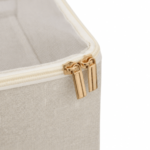 Oppbevaringsboks under seng med hjul beige 66 x 60 cm - Lindas Dekor Oppbevaringsboks