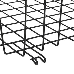 Hengekurv til hylle i metall sort 51,5 x 30 x 11,5 cm