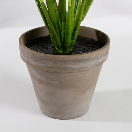 Evergreen kunstig plante grønn grå 49 cm med potte