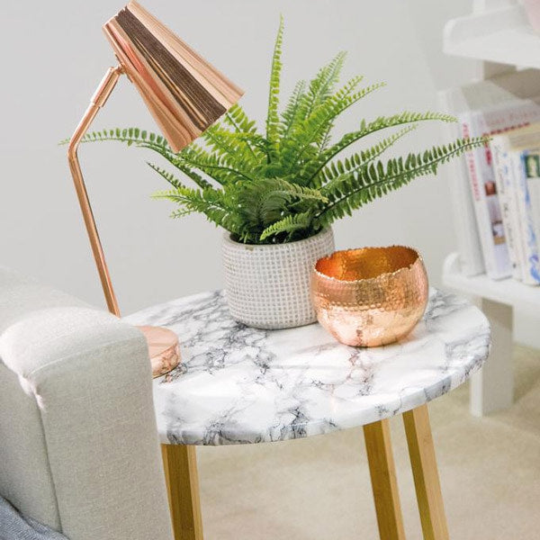 Prov: Marmor vit/svart kontaktplast