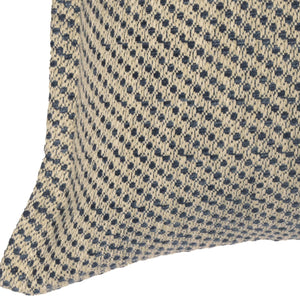 Dekorativt pynteputetrekk med småmønster i blå og beige