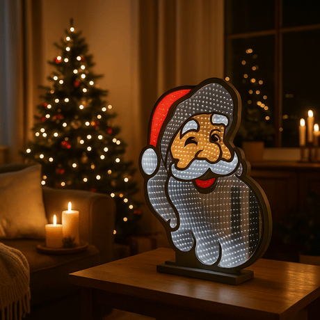 Julenissen LED-lysskilt dubbelsidig 69 cm - Lindas Dekor