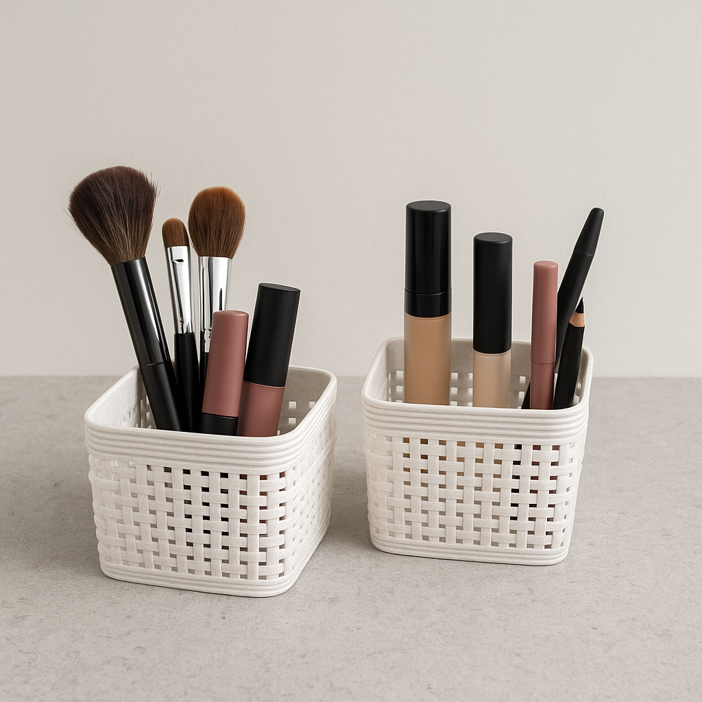 Kimo kurv vevd beige 2pk liten