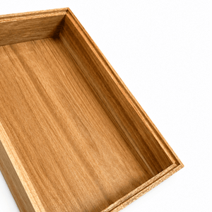 Stabelbar organiseringsbrett i tre/akasie 23,5 x 15 x 5 cm - Lindas Dekor Oppbevaringshylle