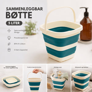 Sammanslagbar hink 5 liter blå