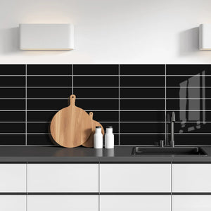 Vareprøve: Hailey sort selvklebende veggfliser