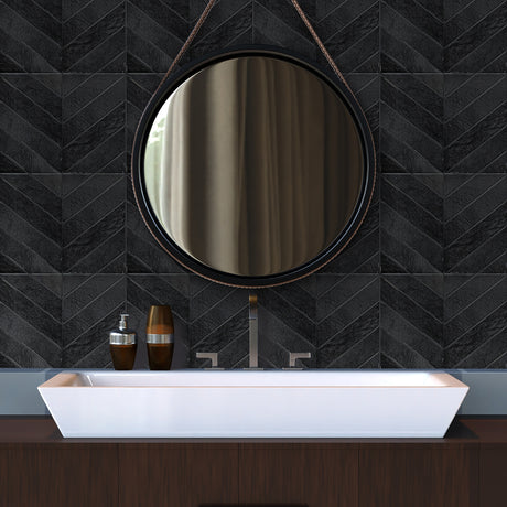 Flisene har en fleksibel utforming som passer både rette og buede flater.