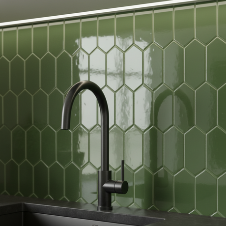 Alexandra gröna självhäftande väggplattor