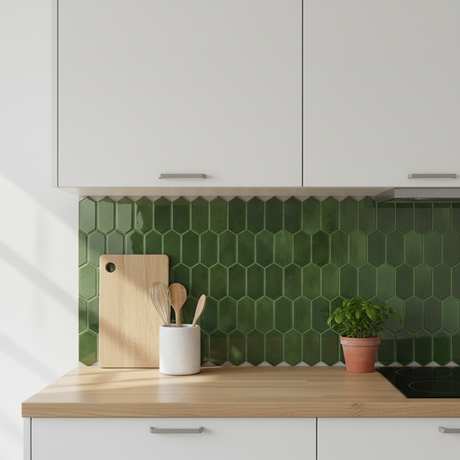 Alexandra gröna självhäftande väggplattor