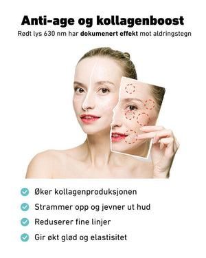 LED - lysmaske til ansikt mot akne, rynker og pigmentflekker - Lindas Dekor
