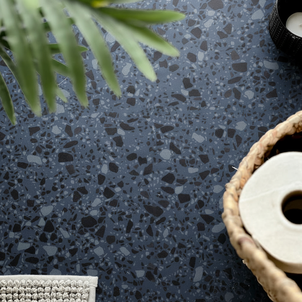 Vareprøve: Lisboa Terazzo Blå selvklebende fliser