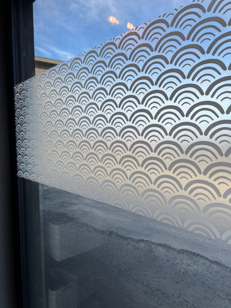 Static premium Koya vindusfolie organisk mønster nærbilde
