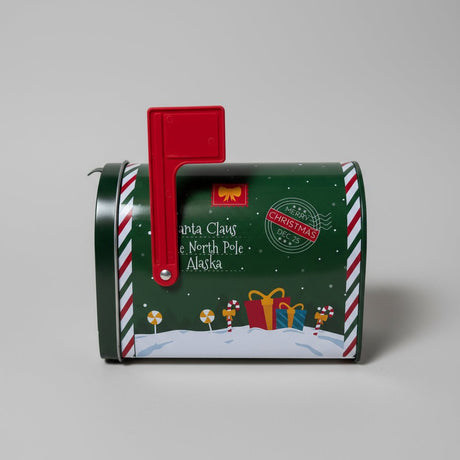 Liten grön postkasse till tomte - Lindas Dekor