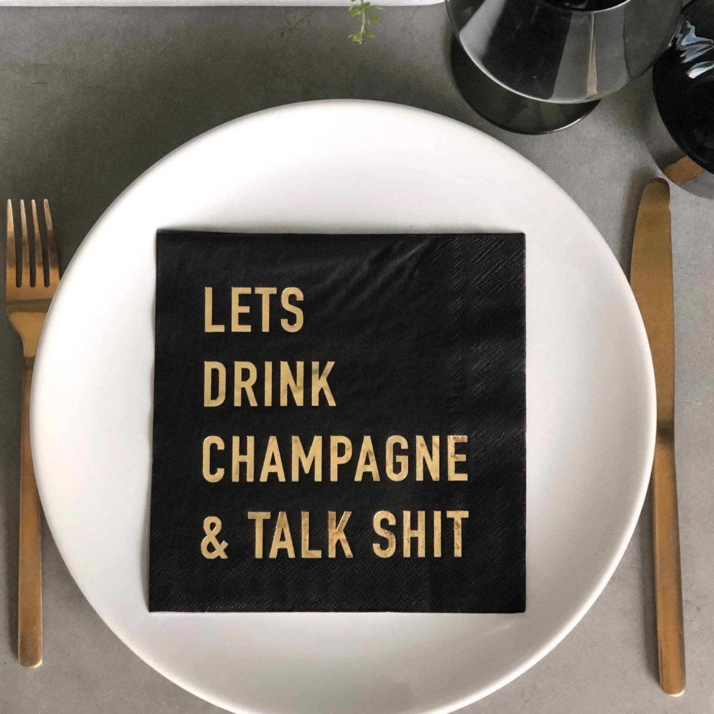 Servietter "Lets drink champagne" 20-pk